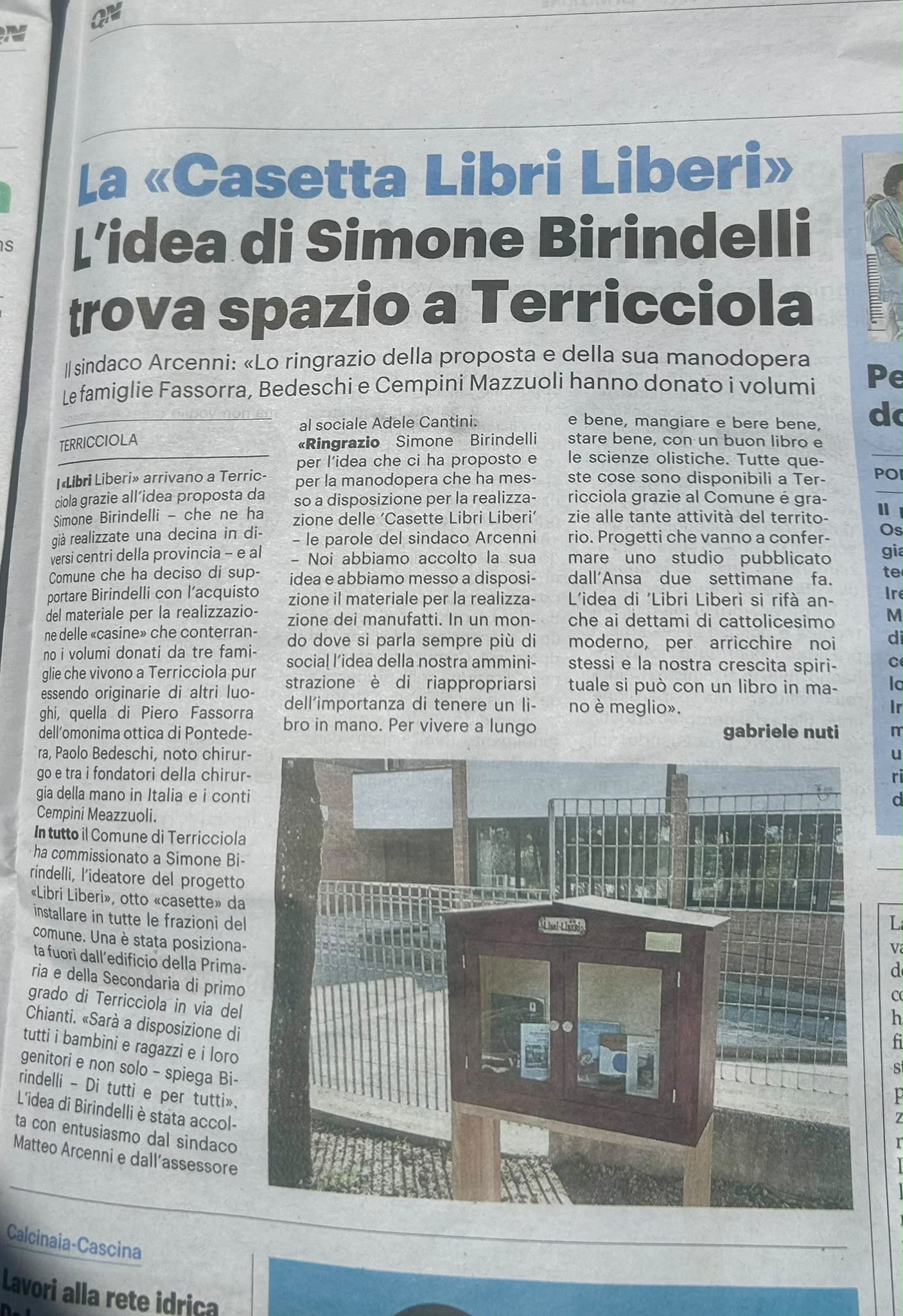 Dicono di noi Progetto Libri Liberi